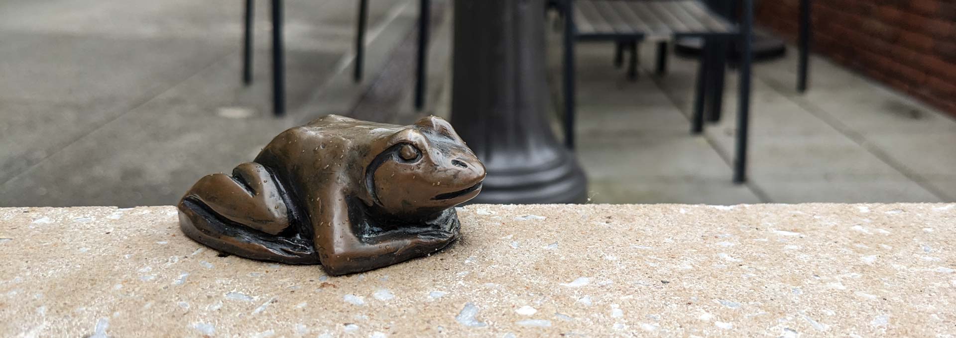 A metal frog