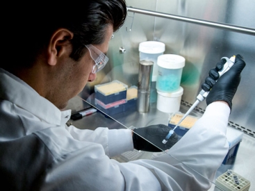 Researcher working in the Adair lab