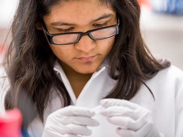 researcher working in the Adair lab