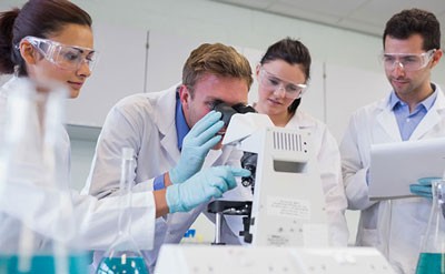 Students in a Lab