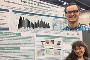 Trent MacAllister and Julie Knight present their abstracts at APIC's annual conference in Portland, Oregon.