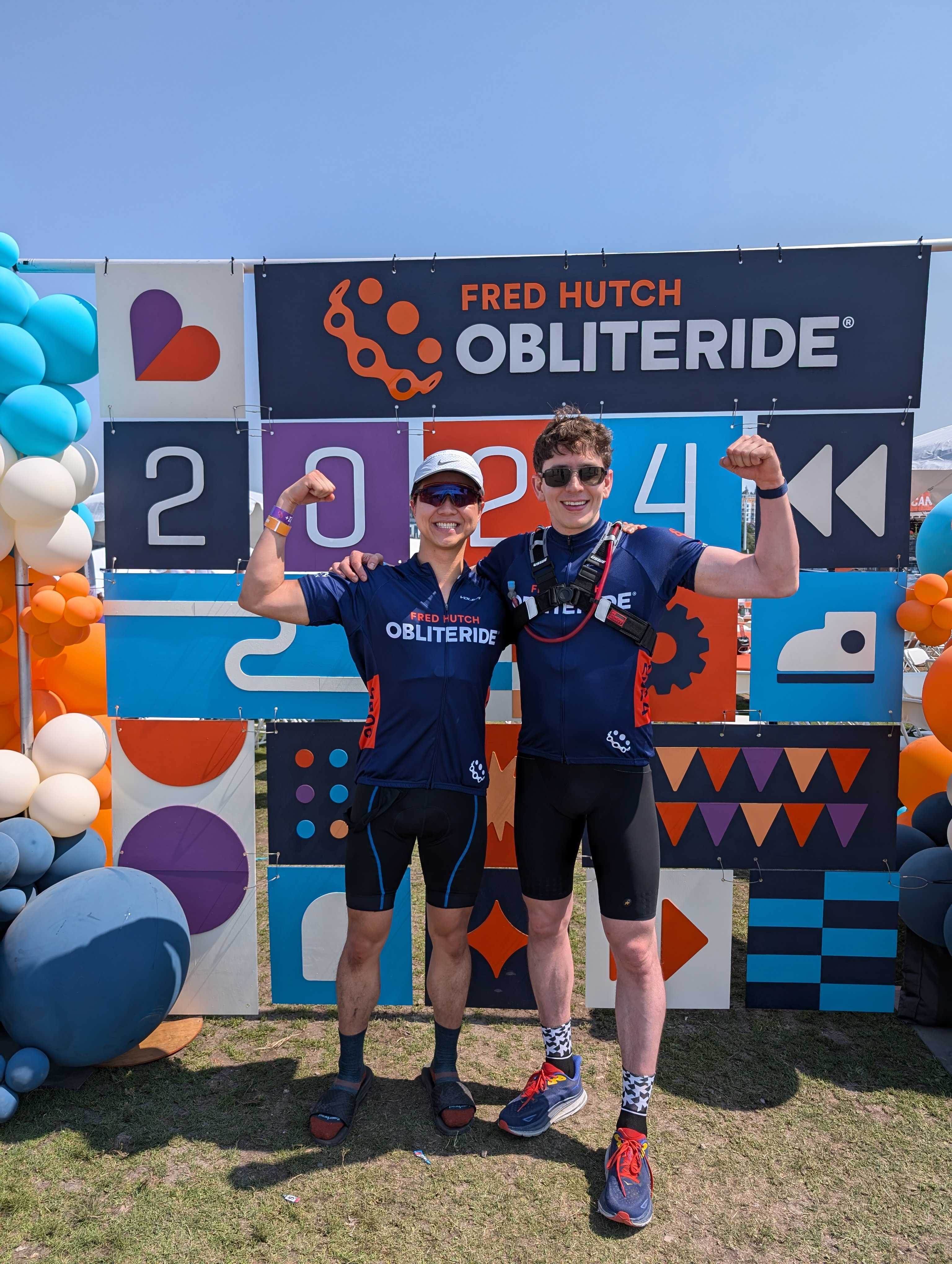 Sung and Aaron conquer the Century Ride, Obliteride, August 2024