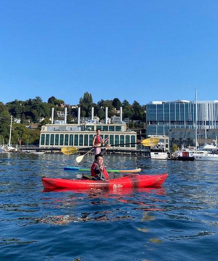 Kayaking on Lake Union, August 2023