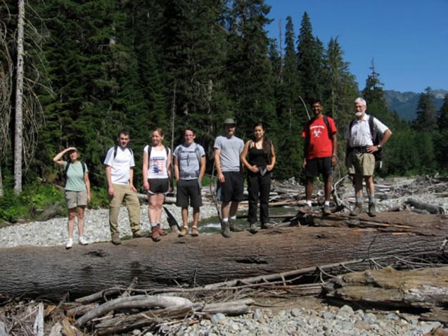 Smith lab members in the woods