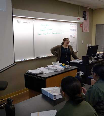 Alicia Morales giving a lecture