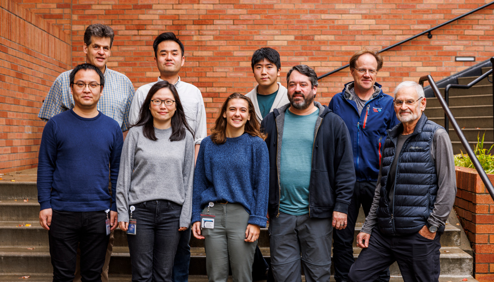 A group photo of members of the Eisenman Lab